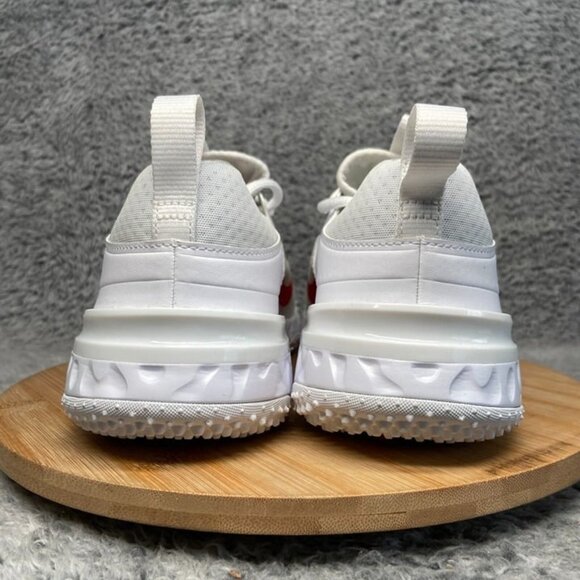 Nike Alpha Huarache 9 Lacrosse Turf Ohio State Size 8.5 Men White Red FQ1141-100 - Picture 5 of 7